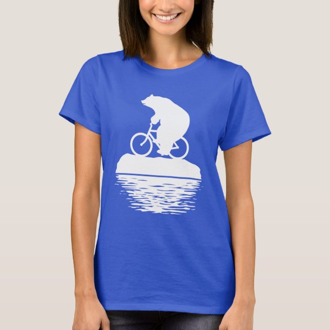 EARTH DAY: Polar Bear Bicycle Women's Tshirt (Front)
