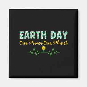 Earth day power 2026 planet men women kids cute magnet