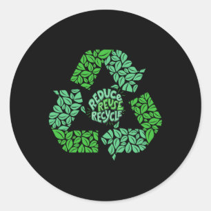 Earth Day Recycle Logo Vintage Recycling Gift 1 Classic Round Sticker