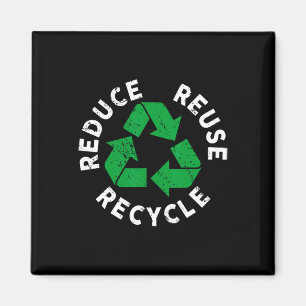 Earth Day Reduce Reuse Recycle Awesome Recycling Magnet