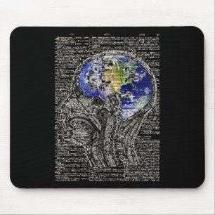 Earth Day Restore Earth Brain Art Save The Planet Mouse Pad