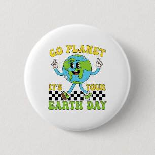 Earth Day Restore Earth Nature Planet Cute Earth D 6 Cm Round Badge