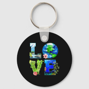 Earth Day Restore Earth Nature Planet Cute Earth D Key Ring