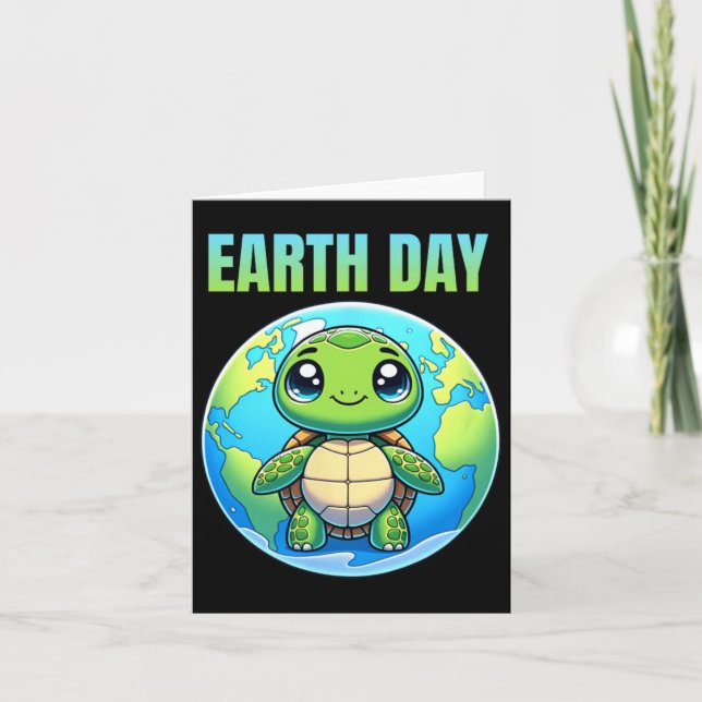 Earth Day Restore Earth Turtle 2025  Card (Front)