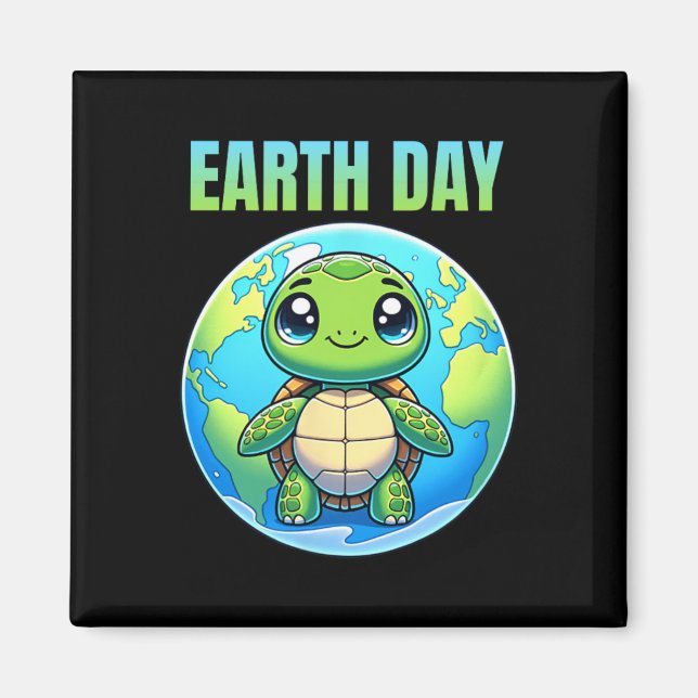 Earth Day Restore Earth Turtle 2025  Magnet (Front)
