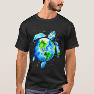 Earth Day Restore Save The Planet Earth Sea Turtle T-Shirt