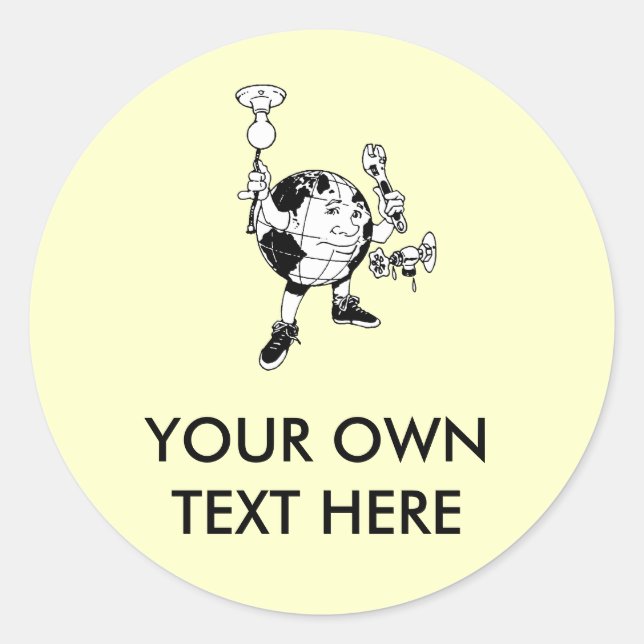 EARTH DAY - Save Energy Classic Round Sticker (Front)