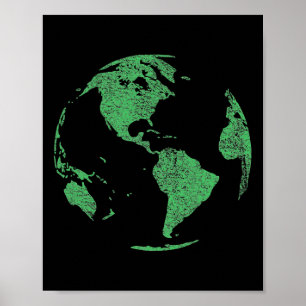 Earth Day Save Our Planet Climate Change Globe Wor Poster