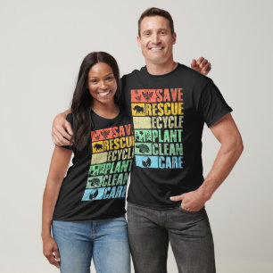 Earth Day Save Rescue Recycle Planet Environment T-Shirt