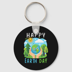 Earth Day Save The Planet Cute Earth Day Key Ring