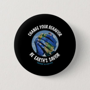 Earth Day Save The Planet Plant More Trees Clean T 6 Cm Round Badge