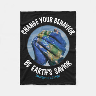 Earth Day Save The Planet Plant More Trees Clean T Fleece Blanket