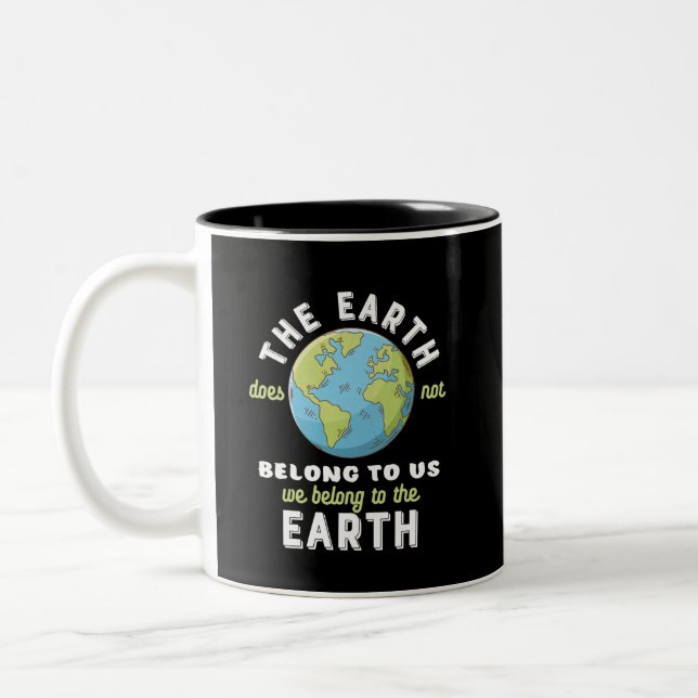 Earth Day Save The Planet Protect The Environment Two-Tone Coffee Mug (Left)