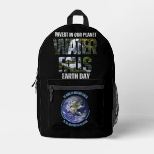 Earth Day Saving the Environment Printed Backpack