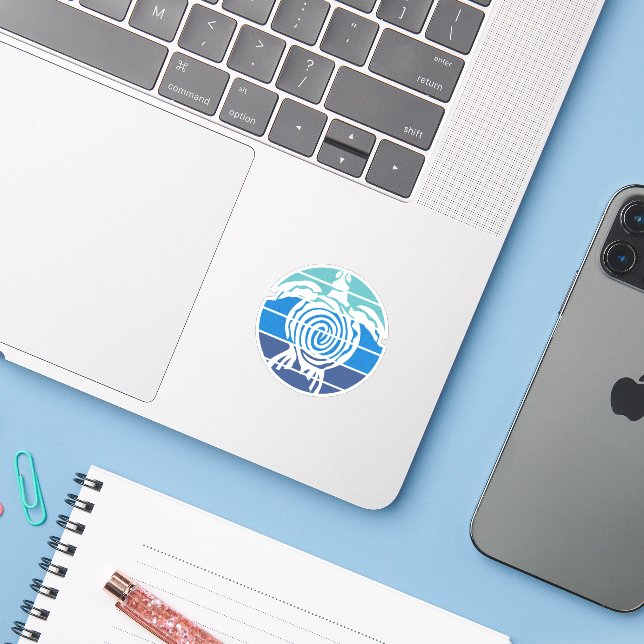 Earth Day, Sea Turtle, Clean the Ocean (Laptop w/ iPhone)