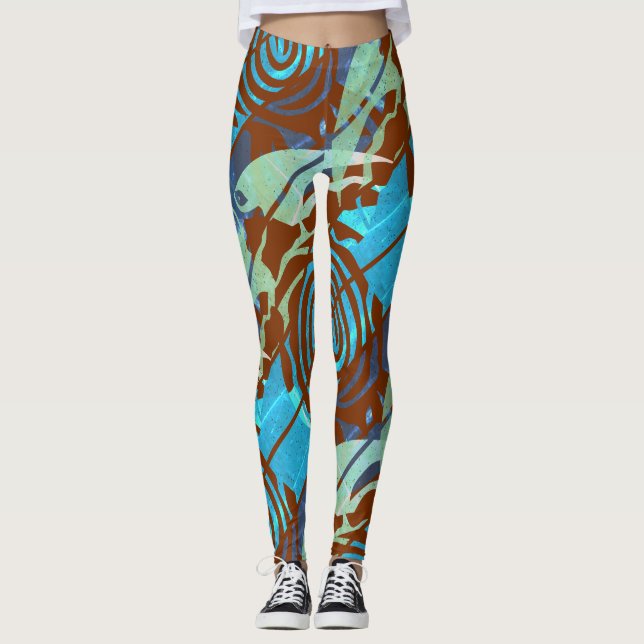 Earth Day, Sea Turtle, Clean the Ocean Leggings (Front)