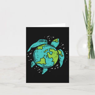 Earth Day Sea Turtle Save Our Ocean Animal Men Wom Card