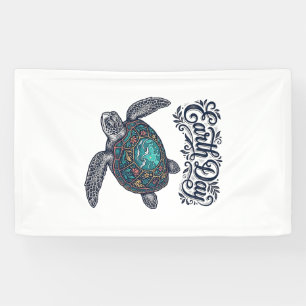 Earth Day Sea Turtle Vintage Engraving Shirt Desig Banner