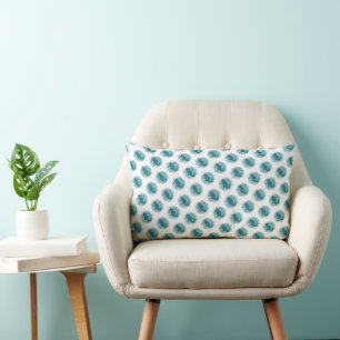 Earth Day, Seahorse and Waves, Clean The Ocean Lumbar Cushion