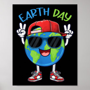 Earth Day Shirts Kids Boys Toddler 55th Anniversar Poster