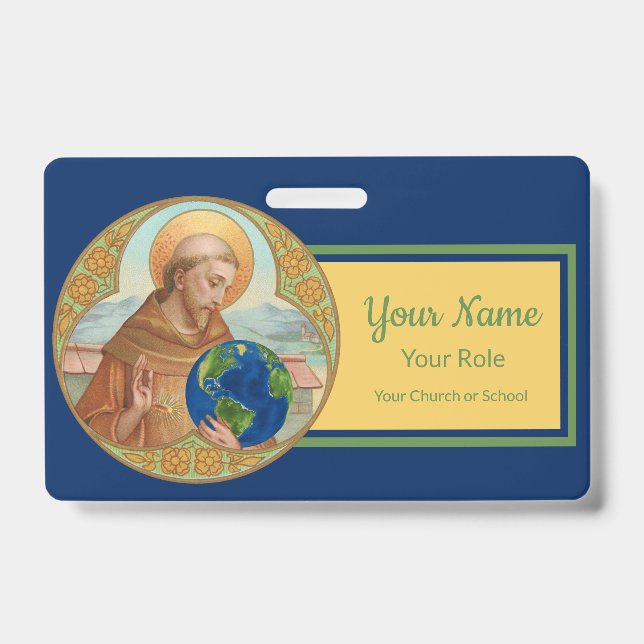 Earth Day & St. Francis of Assisi (Style 2) ID Badge (Front)