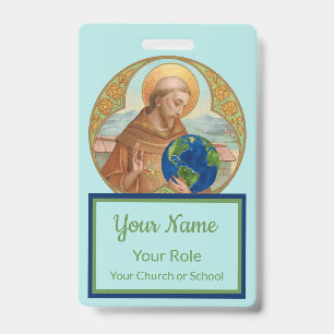 Earth Day & St. Francis of Assisi (Style 3) ID Badge