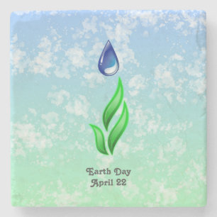 Earth Day Stone Coaster