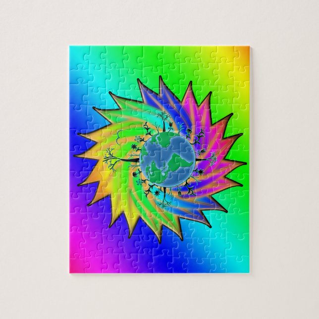 Earth Day ~ Sunburst Jigsaw Puzzle (Vertical)