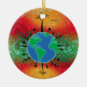 Earth Day ~ Sunrise Ceramic Tree Decoration