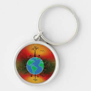 Earth Day ~ Sunset Key Ring