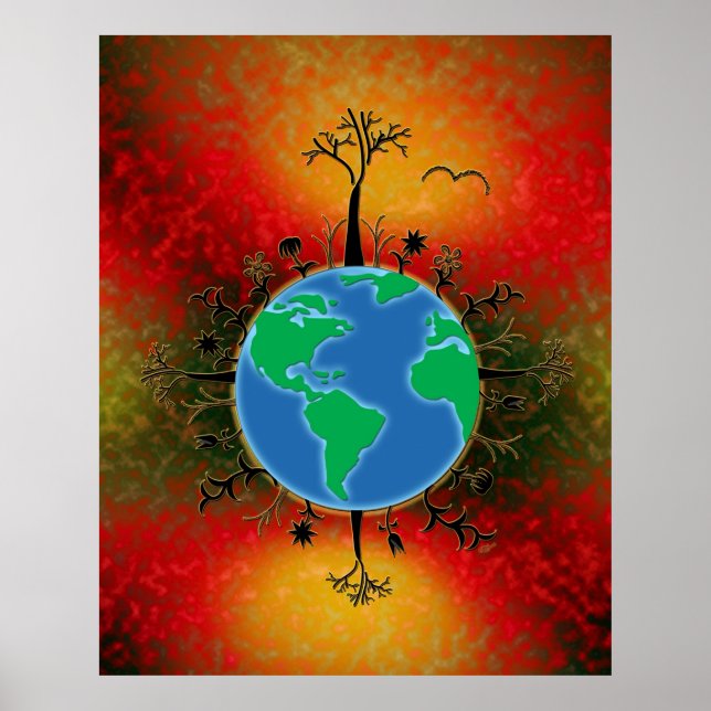Earth Day ~ Sunset Poster (Front)