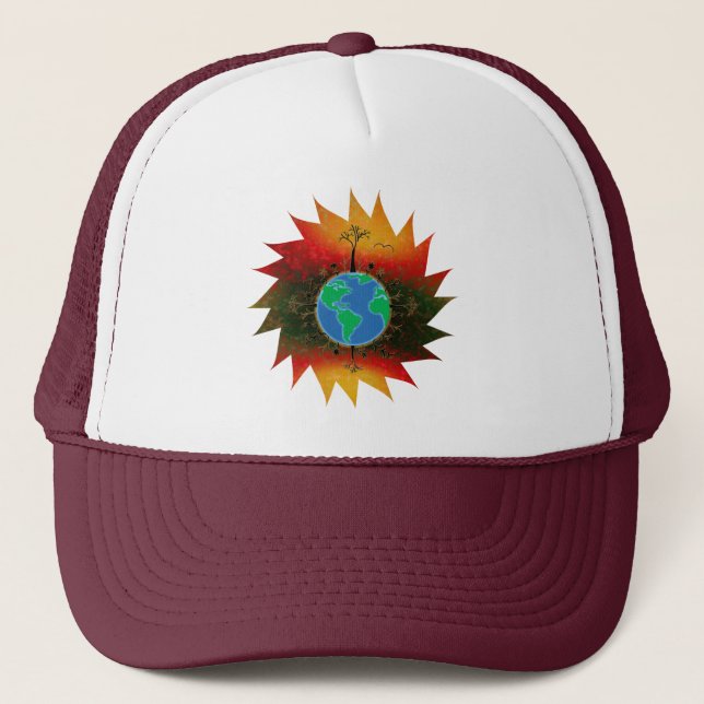 Earth Day ~ Sunset Trucker Hat (Front)