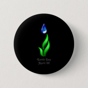 Earth Day T Shirt 6 Cm Round Badge