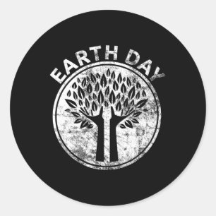 Earth Day T Shirt Hands Tree Lover Nature Men Wome Classic Round Sticker