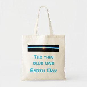 Earth Day - The Thin Blue Line Tote Bag