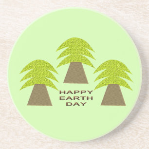 Earth Day Trees Coaster