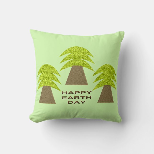 Earth Day Trees Cushion (Front)
