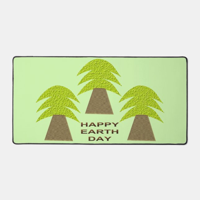 Earth Day Trees Desk Mat (Front)