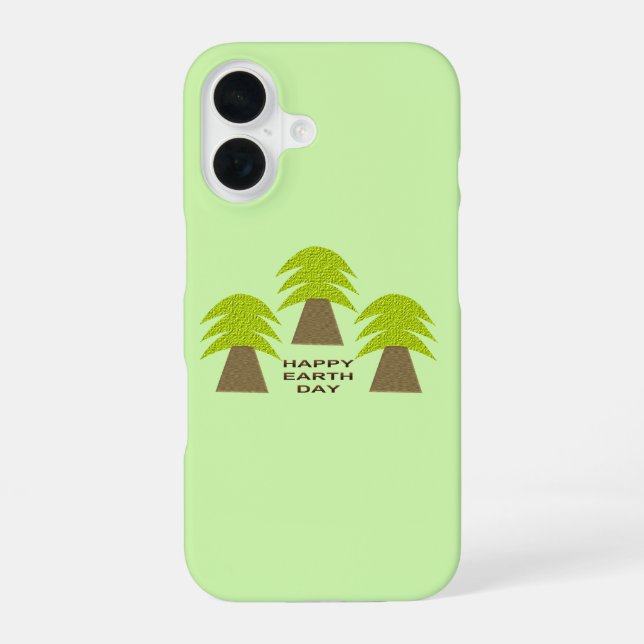Earth Day Trees iPhone 16 Case (Back)