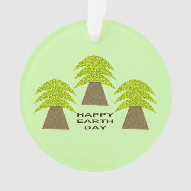 Earth Day Trees Ornament (Front)