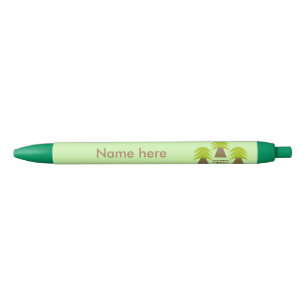 Earth Day Trees Personalised Blue Ink Pen