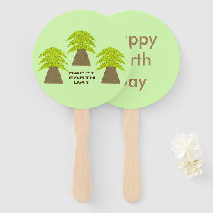 Earth Day Trees Personalised Hand Fan
