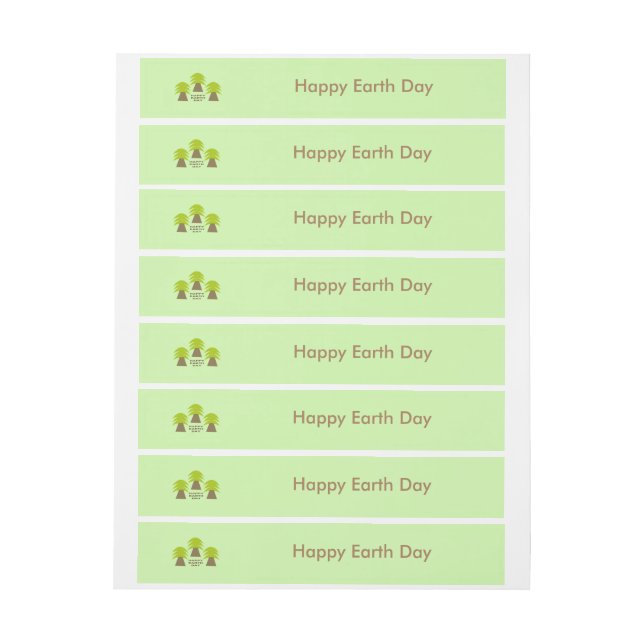 Earth Day Trees Personalised Wraparound Address Label (Sheet)