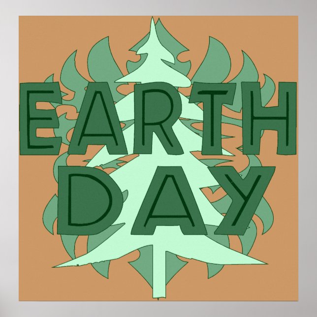Earth Day Trees Poster (Front)