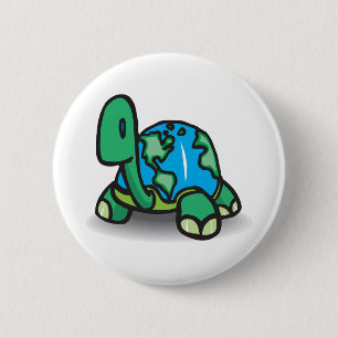 Earth Day Turtle 6 Cm Round Badge