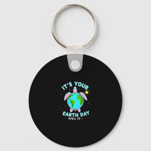 Earth Day Turtle Design April 22 For Nature Lovers Key Ring