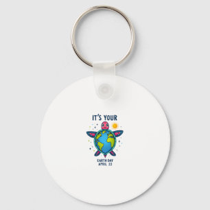 Earth Day Turtle Design April 22 For Nature Lovers Key Ring