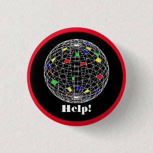 Earth Day,wireframe, personalised 3 Cm Round Badge
