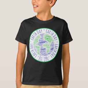 Earth Day Word Art T-Shirt