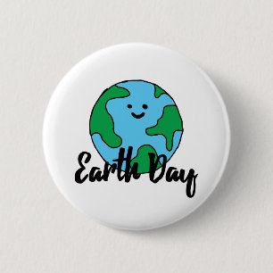 Earth Day World Ecofriendly Icon Happy Earth Clipa 6 Cm Round Badge